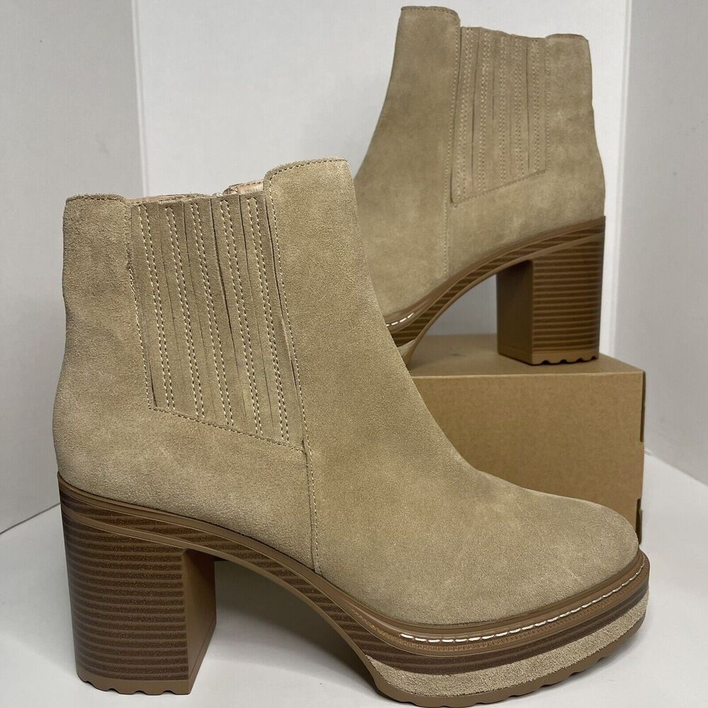 Steve Madden Womens Searches Boot Sand Suede Size 11 M New Without Box